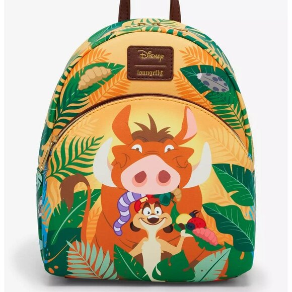 Loungefly Disney The Lion King Timon & Pumbaa Mini Backpack - Picture 1 of 4